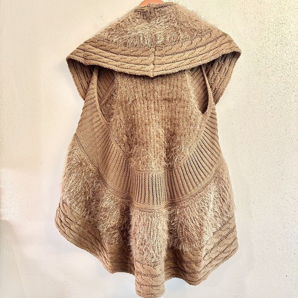 MISS KELLY 1999 Funky Brown Sweater Vest Size S/M Asymmetrical - Picture 10 of 10